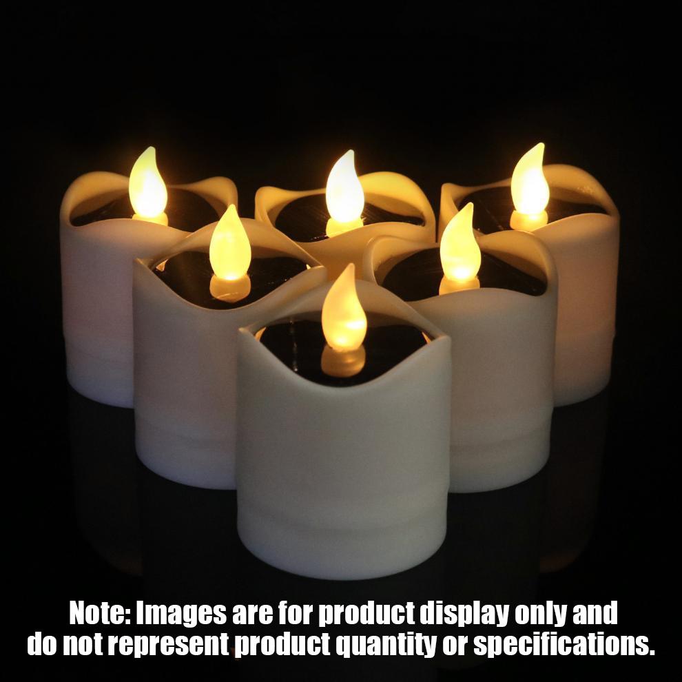 LED Solar Tea Light Candle Auto On Off Home Outdoor Garden Decoration Electronic Flameless Lamp for Party Kit
