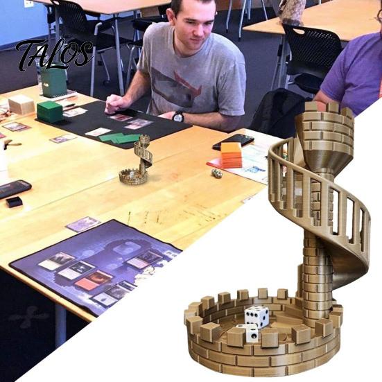Gaming Convention Accessory Dice Tower Castle Rolling with Tray Role Playing Game Retro Compact DND And for RPG Tabletop Games Enhance
