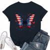 Women's Fashion Casual Printed Round Neck Short Sleeved T-Shirt Top T-Shirt Top Top