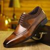 Neue Herren Business Lederschuhe Mode Sommer Schnürung Braun Schwarz Handgeschnitzt Hochzeitsschuhe Jubiläum Büro Oxford Schuhe