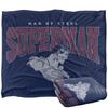 Superman Man Of Steel College Soft Touch Blanket