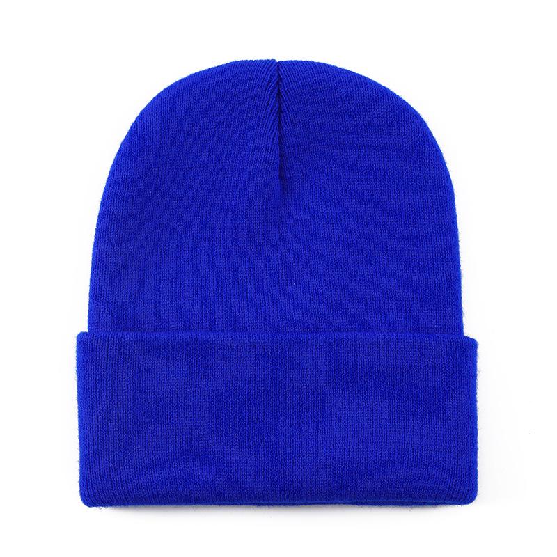 Men Women Korean Version SkullCap Hats Ski Caps Solid Unisex Beanie Autumn Winter Wool Blends Soft Warm Knitted Cap