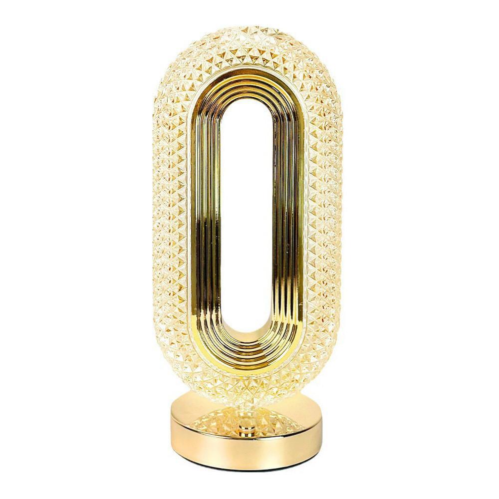 Elegant Water Crystal Night Light With Touch Control For Bedroom And Living Room Decor