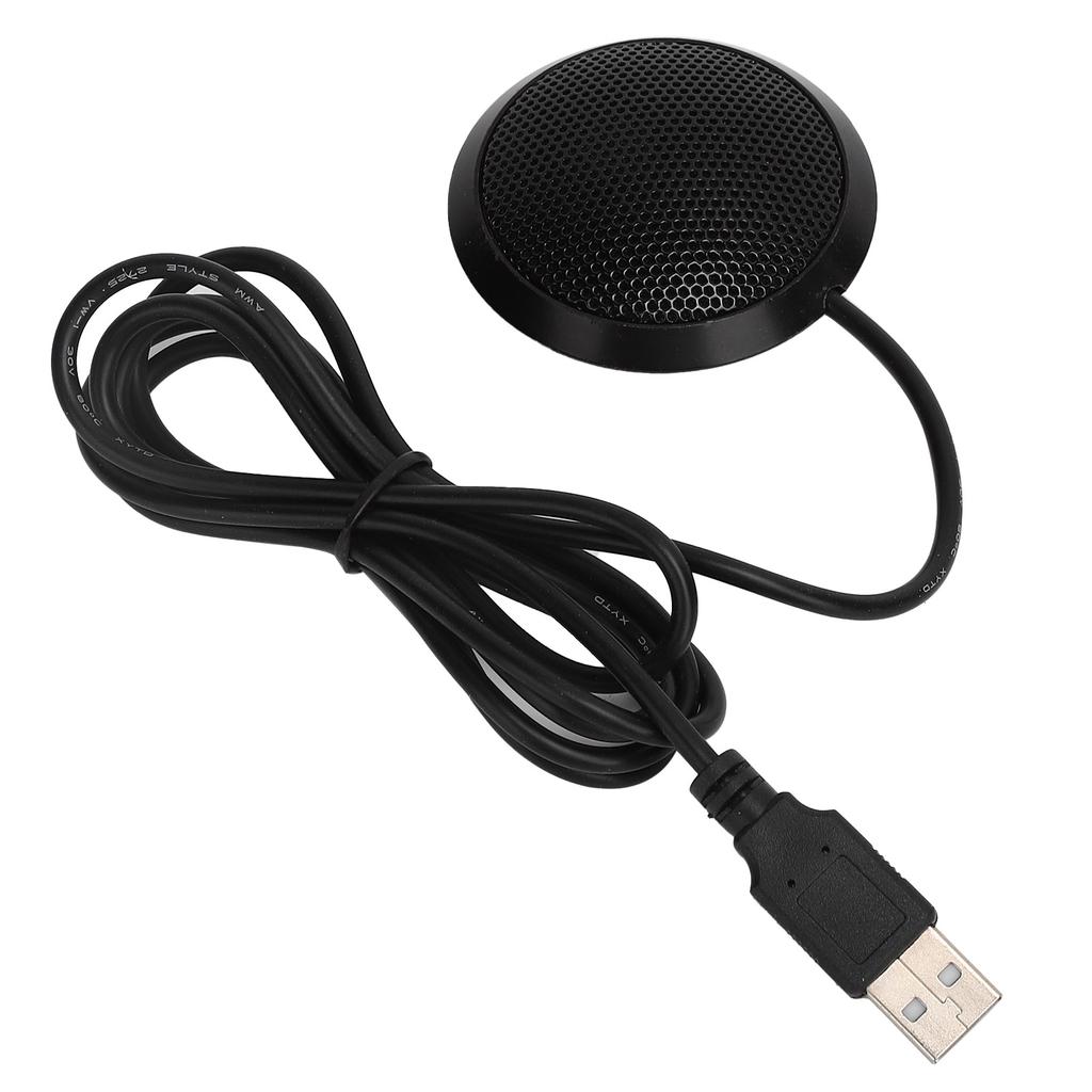 USB Desktop Microphone Portable 360 Degree Pickup Omnidirectional Condenser Mic for Meeting LiveWithout Switch