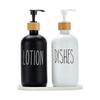 2 STuks 500ml Glazen Zeepdispenser Met Drukpomp Zeepdispenser Voor Reizen Of Huis Badkamer Aanrecht Accessoires