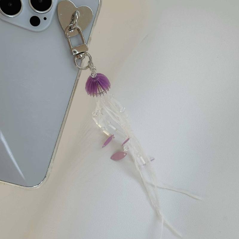 Unique Keychain Star Key Ornament Bag Pendant Delicate Jellyfish Decoration Aesthetic Bag Charm for Daily Party Use