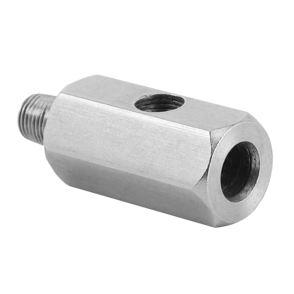 18in BSPT Oil Pressure Sensor Tee To NPT Adapter Stainless Steel Fitting for Turbo Supply Feed Line