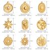 3pcs/Lot Stainless Steel Casting Sunburst Sun Moon Star Charms Pendant For DIY Necklace Bracelet Earrings Jewelry Accessories