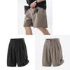Vintage Striped Men Shorts With Pleated Design For Casual Summer Youth Wear