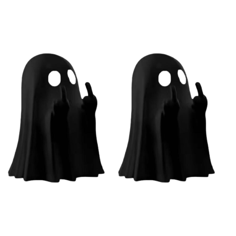 Xiaomi 1-10Pcs Cute Middle Finger Ghost Statue Funny Ghost Statue Small Scary Ghost Figurines Halloween Home Decor New Year's Gifts