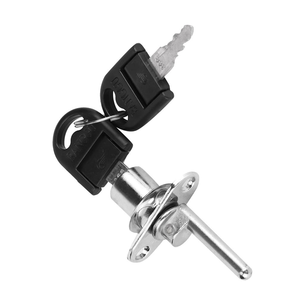 2Pcs Furniture Drawer Wardrobe File Cabinet Lock with Keys Office Security (19mm Head Silver)