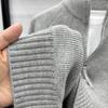 Men's Retro Jacquard Knit Sweater with Zipper Collar - Stylish & Versatile for Autumn/Winter
