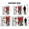 Set Of 2 Artistic Floral Curtains Design Polyesterholiday Winter Window Decor Home Accent Curtain With Rod Pocket Light Filtering Polyester