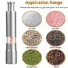 Stainless Steel Pepper Grinder Thumb Push Button Spice Grinder Thumb Push Grinder  Household Use