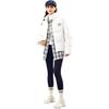 Anta Giacca Imbottita Comoda Traspirante Ampia con Zip Collo Alto Donna Capispalla Bianco Avorio 162448905N-1