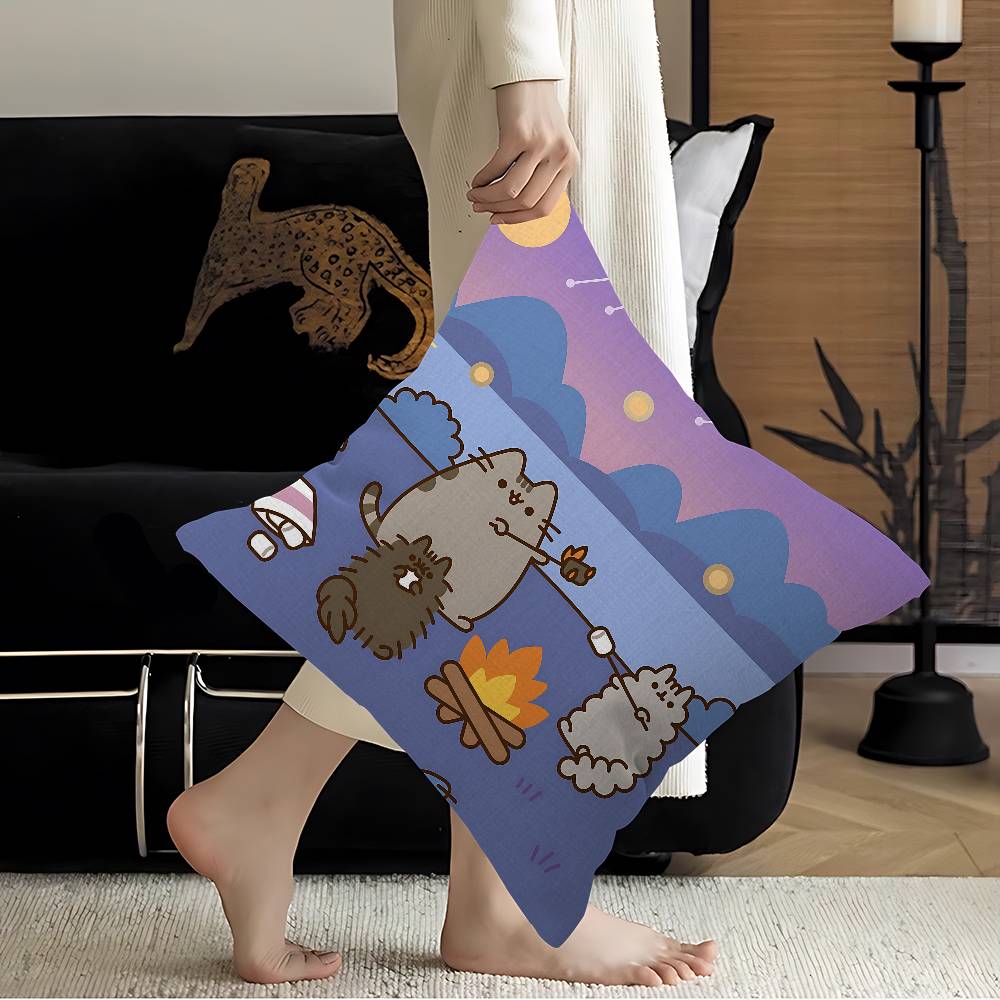 Süßes P-Pusheen Katzenkissen Geschenke Heim Büro Einrichtung Schlafzimmer Sofa Auto Kissenbezug Hülle 45x45cm