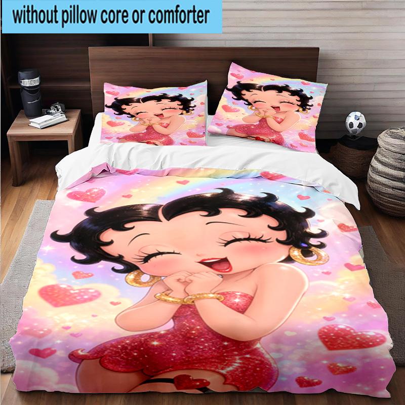 3PCS Laday In Red Dress 3pcs Bedding,Including 3PCS Duvet Cover And 2pcs Pillowcases Perfect for Christmas,Ideal for Bedroom, Dormitory