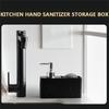 A33R-Kitchen Dish Soap Dispenser Storage Box Set Countertop Liquid Hand Refillable Bottle With Cleaning Sponge Holder, Durable