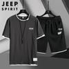 JEEP SPIRIT Men's Summer Casual T-Shirt & Shorts Set