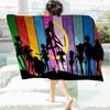 M-Moons Anime S-Sailors Microfiber Blanket Quick Drying Beach Towels Oversized Printing Super Absorbent Pool Towel Blanket
