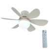 20.4/Inch Ceiling Fan 40W Remote Control Lighting LED Lamp Ceiling Fan E27 Base Smart Silent Ceiling Fan for Bedroom Living Room