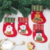 Cartoon Old Man Christmas Stocking Charms: Letter Socks, Tree, Candy Bag, Striped Charms, Festive Gift Decorations