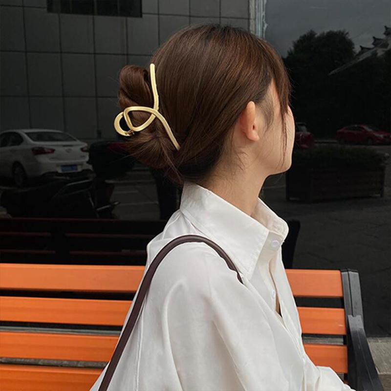 Dámský úchopový klip do vlasů Slitina Geometrický typ Žraločí klip Sponka do vlasů Vlasové doplňky