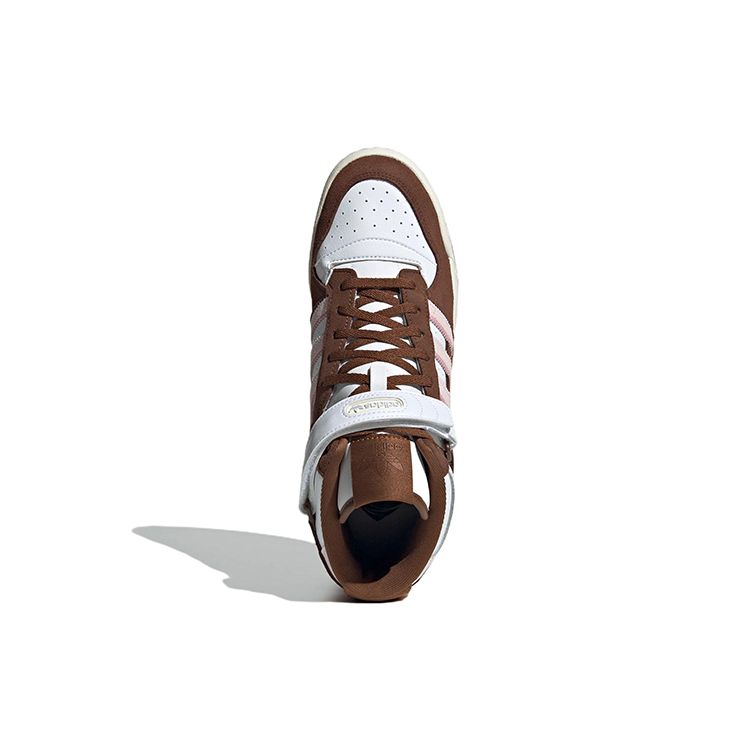 Adidas Forum Mid Chocolate to my Strawberry Unisex Sneakers Weiß Wolkenweiß Hellrosa GY6802