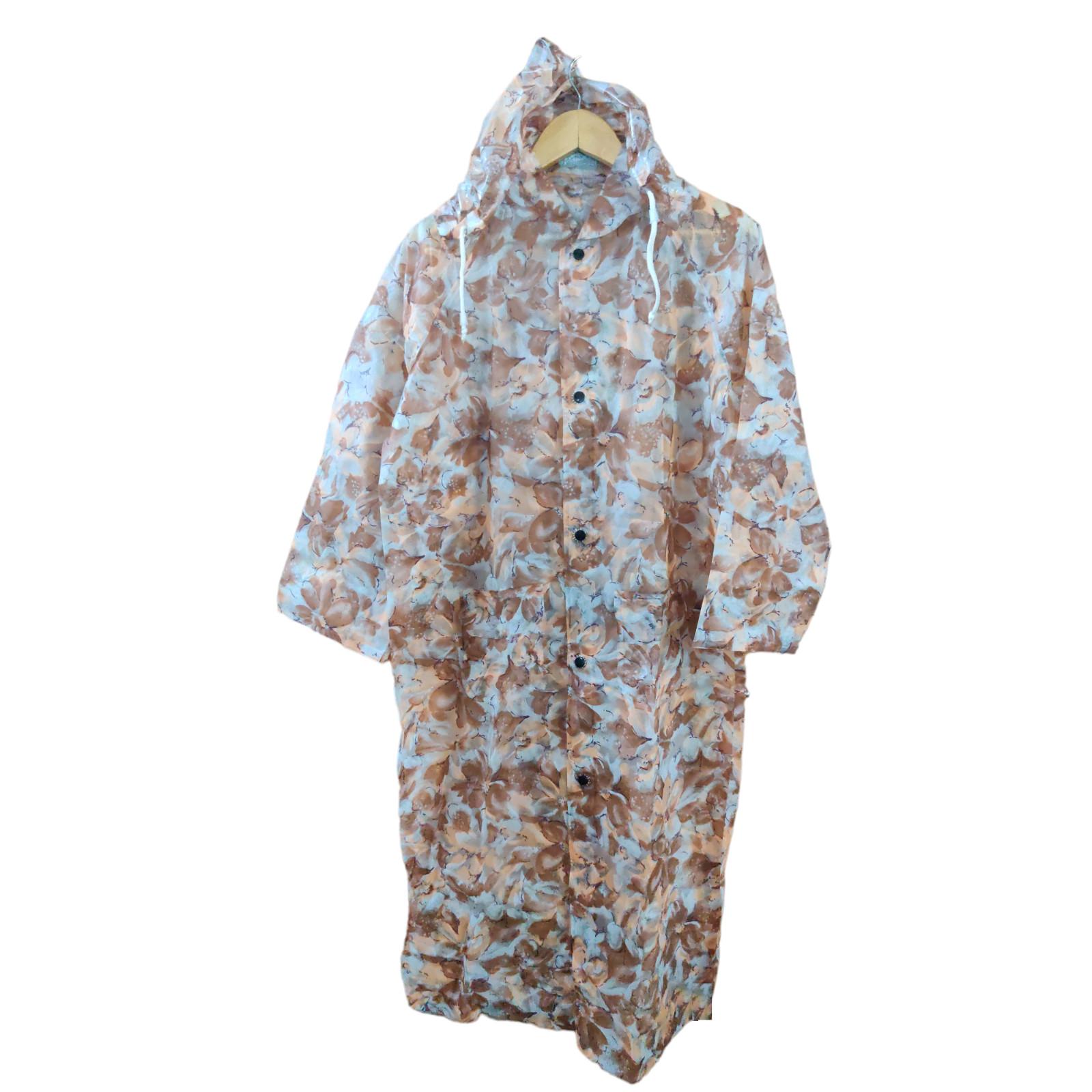 

@ Flower Printed Rain Coat With Removable Cap For Unisex MJ-239-60%OFF