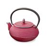 Logia Associates Nanbu Iron Teapot Noren Pink Made In Japan with Enameled Interior and Tea Strainer Traditional Japanese Tea Pot Souvenir (Arare,