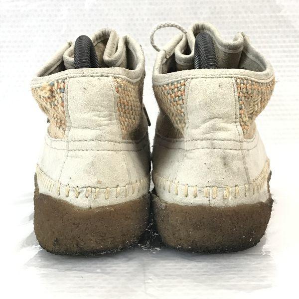 Columbia crepe sole short boots 24.5 beige desert high-cut shoes sneakers(USED)