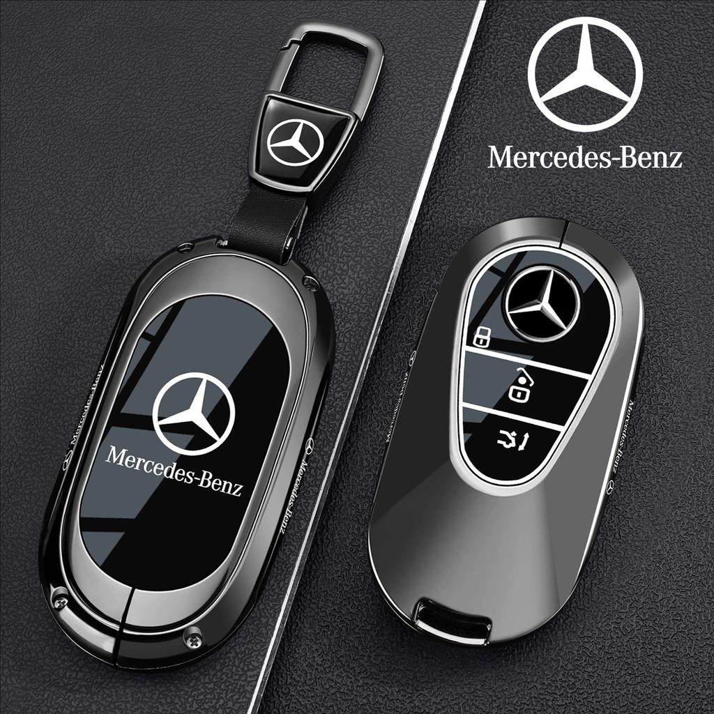 Metal Car Remote Key Case Cover Shell for Mercedes Benz A C E S G Class GLC CLE CLA W177 W205 W213 W222 X167 AMG Accessories f1
