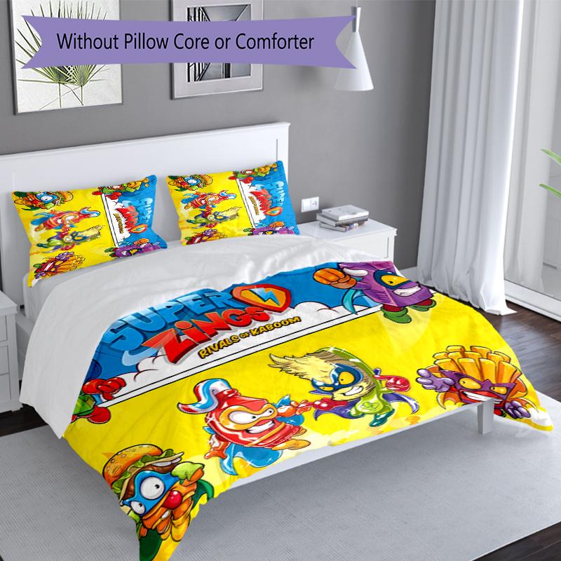 3pcs Superthings2 pattern bedding set duvet cover set includes duvet cover &pillowcases, perfect all season bedroom decoration & gift