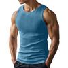 Herren Rippstrick Tanktop Dehnbarer Strickstoff Sportliches Unterhemd Ärmellos Rundhalsausschnitt Eng Anliegend Lässig Basic Weste Weich