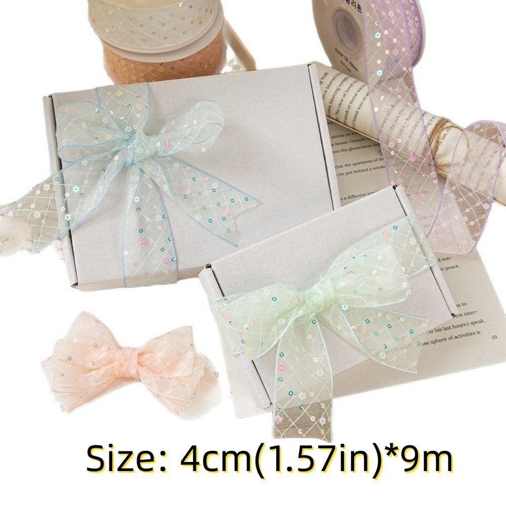 4cm Silk Ribbon Gift Wrapping Bouquets DIY Decor Creative Chiffon Ribbon