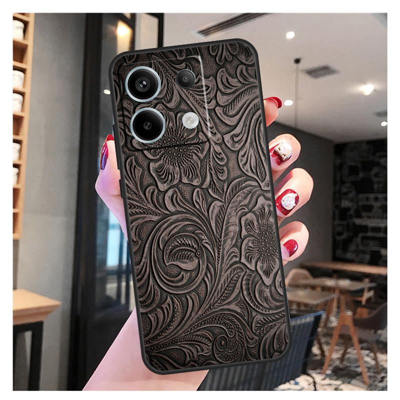 

Коричневый кожаный чехол с тиснением и узором для Xiaomi Redmi Note 11 9 10 12 13 Pro Plus 12S 11S 10S 9S Redmi 12 10C 12C 13C Cover Redmi Note 8 Pro