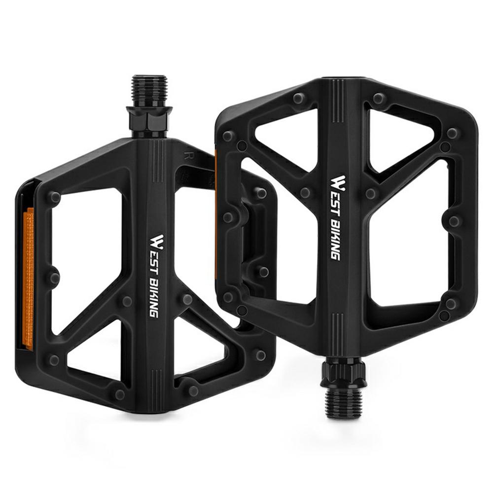 

WEST BIKING YP0802150 1 пара нейлонових розширених педалей для гірського шосейного велосипеда, протиковзкі велосипедні педалі зі світловідбивачем
