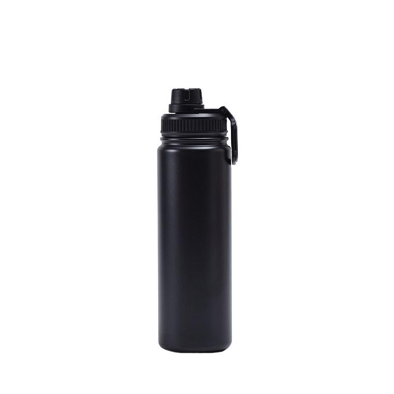 

750ml Stainless Steel Vacuum Insulated Sports Water Bottle with 100% Leak-Proof Travel Lid, Large Capacity Portable Vacuum Pot 750ml чорний