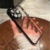 Luxury Clear Plating Phone Case For IPhone 15 11 12 13 14 Pro Max Plus Case Transparent Soft Shockproof Bumper Cover Accessories