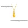 Golden Heart 999 Gold Pendant Necklace - Perfect Qixi Valentine's Day Gift for Her
