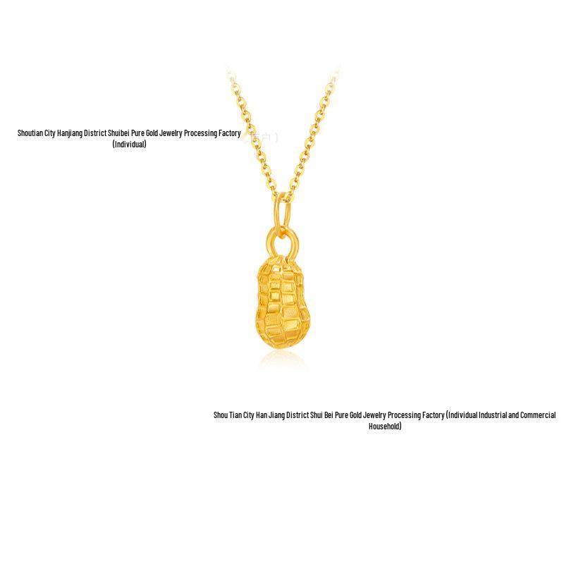 Golden Heart 999 Gold Pendant Necklace - Perfect Qixi Valentine's Day Gift for Her