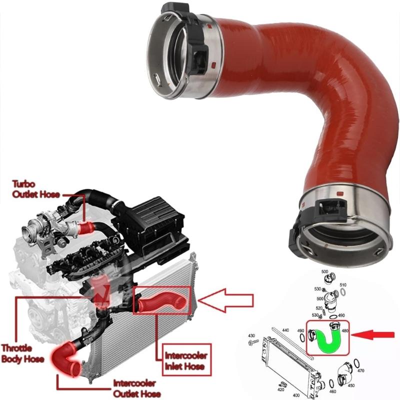 Turbocharger Air Intake Pipe Replacement Intercooler Hose for Sprinter 906 214CDI 216CDI 310CDI Auto Accessories