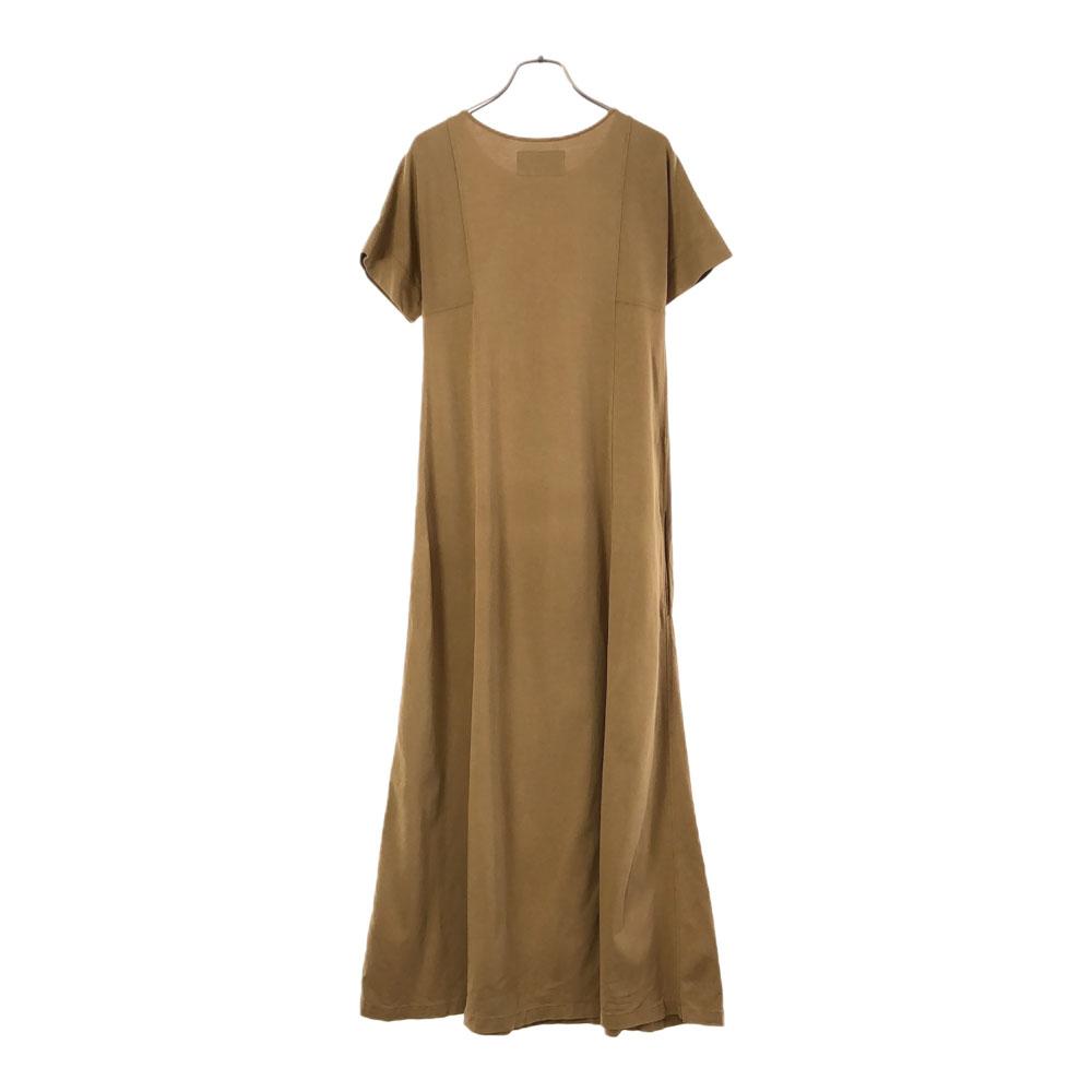Lemaire Short Sleeve Long Dress Brown Side Pocket Women Used