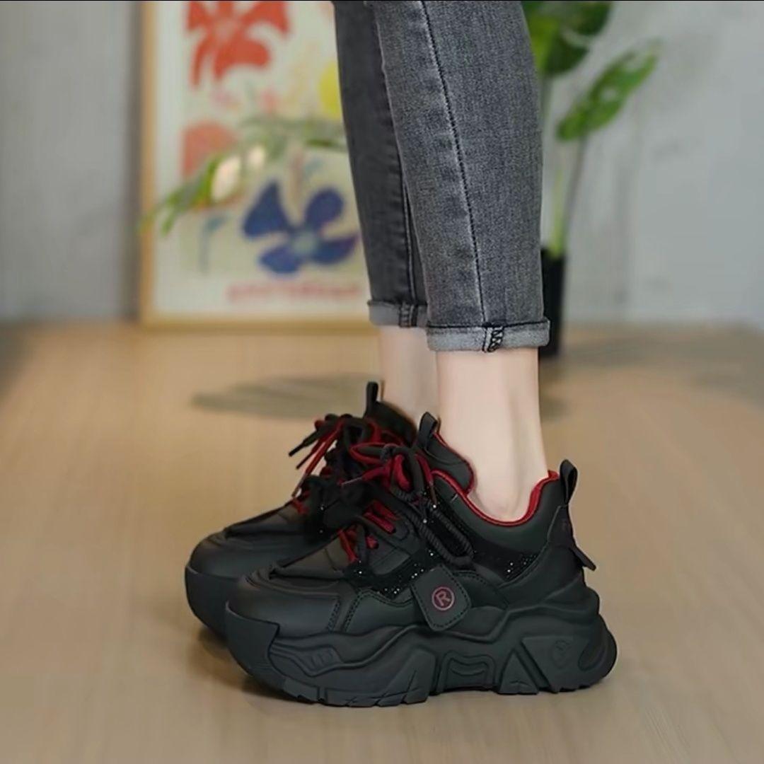 

Men Women Winter Spring Autumn Sports Shoes LaceUp ThickSoled New Suitable for Daily Wear and Various Occasions 35