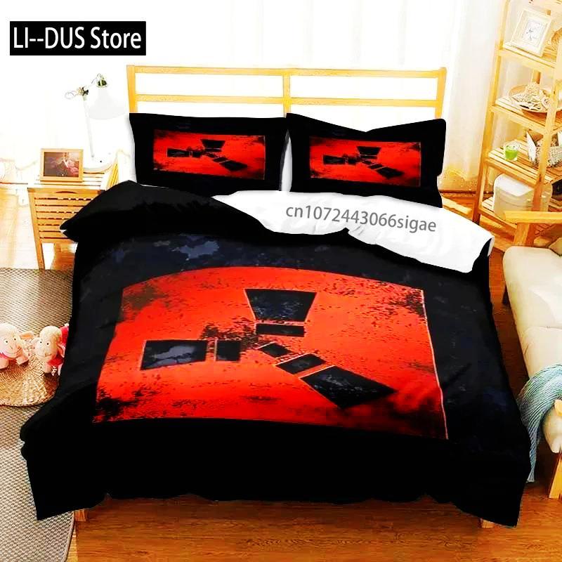 Rust Game Logo Printed Bedding Set Duvet Cover Bed Set Quilt Cover Pillowcase Comforter King Queen Size Boys Adult Bedding Set