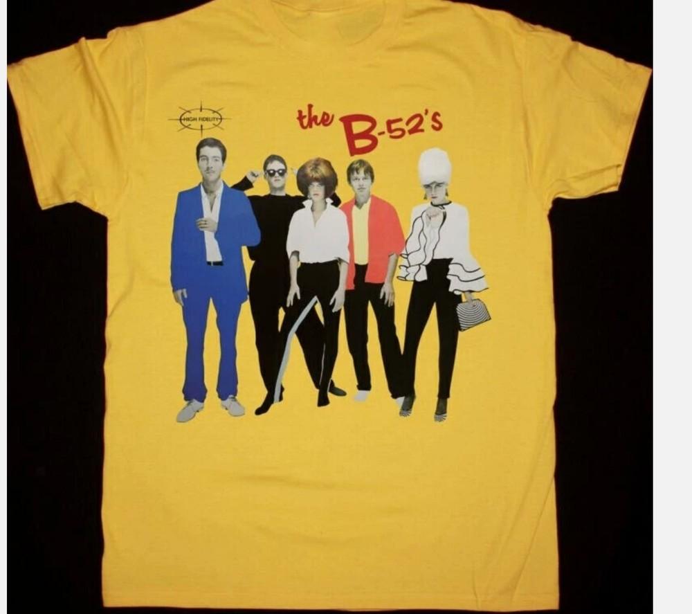 

The B-52039s band Men T-shirt Yellow Unisex Tee All Sizes S-5XL Unisex T-Shirt S