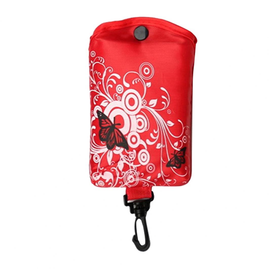 

Большая вместительная хозяйственная сумка, складная сумка-тоут с цветочным принтом, мешочек для хранения продуктов AVE красный