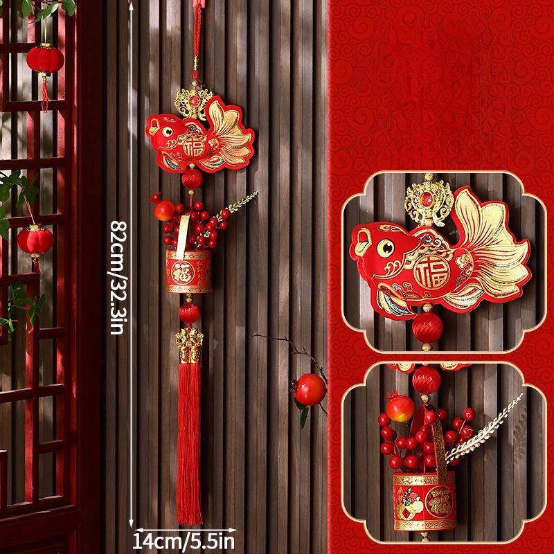Chinese New Year 2025 Decorations Chinese Spring Festival Hanging Pendant Door Wall Ornament Traditional Chinese Room Decoration