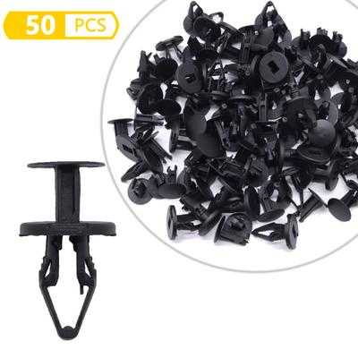 50pcs Universal Car Fender Fastener Push Type Rivet Fixed Clamp Plastic Retaining Clips For Ford Buick Chevrolet Focus Mondeo