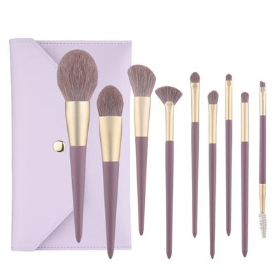 New 9Pcs Beauty Makeup Brushes Cosmetic Tools Powder Eyeshadow Eyebrow Make Up Tool Vegan Make Up Brush Set with Bag